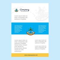 Template layout for Bells comany profile annual report presentations leaflet Brochure Vector Background