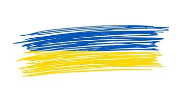 Ukrainian national flag in grunge style vector