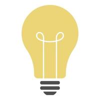 Flat vector light bulb icon