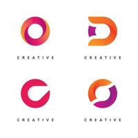 plantilla de vector de logotipo de letra o diseño de logotipo inicial de letra o creativa