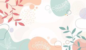 Colorful background vector illustration.Exotic plants, branches,art print for beauty, fashion and natural products,wellness, wedding and event.