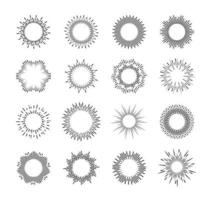 Sunburst and star burst, explosion line patterns vector