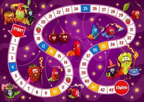 Kids board game cartoon berry wizard or mages vector