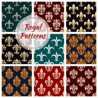 Royal decorative ornate patterns set vector