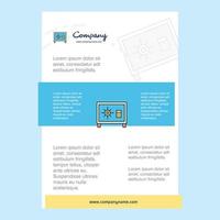 Template layout for Locker comany profile annual report presentations leaflet Brochure Vector Background