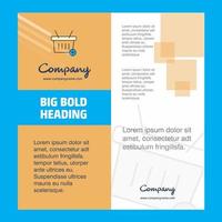 Basket Company Brochure Title Page Design Company profile annual report presentations leaflet Vector Background