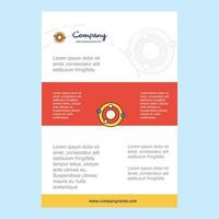 Template layout for Solar system comany profile annual report presentations leaflet Brochure Vector Background