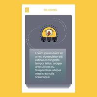 Solar panel mobile vertical banner design design Vector