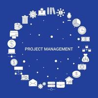 Project Management Icon Set Infographic Vector Template