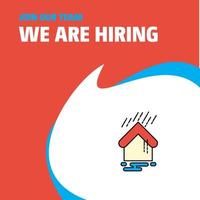 Join Our Team Busienss Company Raining We Are Hiring Poster Callout Design Vector background