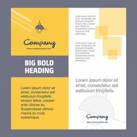 Light Company Brochure Title Page Design Company profile annual report presentations leaflet Vector Background