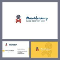 Danger Logo design with Tagline Front and Back Busienss Card Template Vector Creative Design