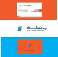 Beautiful Document setting Logo and business card vertical Design Vector