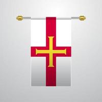 Guernsey hanging Flag vector
