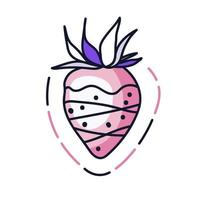 Illustration of strawberry Doodle. St. Valentine's day. vector