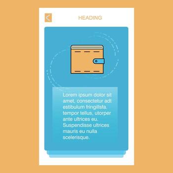 Wallet mobile vertical banner design design Vector