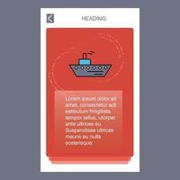 Ship mobile vertical banner design design Vector