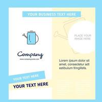 Water shower Company Brochure Template Vector Busienss Template