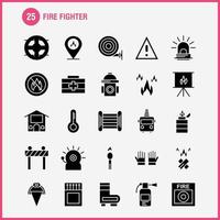 Fire Fighter Solid Glyph Icon for Web Print and Mobile UXUI Kit Such as Burn Fighter Fire Fireman Barrier Board Fighter Fire Pictogram Pack Vector