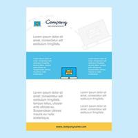 Template layout for Online banking comany profile annual report presentations leaflet Brochure Vector Background