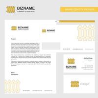 Boundary Business Letterhead Envelope and visiting Card Design vector template