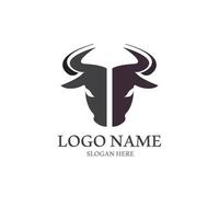 icono de vector de logotipo de cabeza de toro