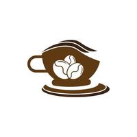 plantilla de logotipo de taza de café vector