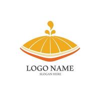 Orange logo design vector icon