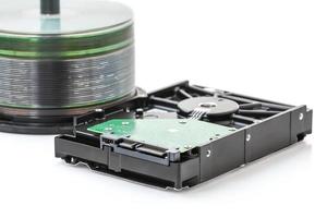 Hard disk drive and dvd discs photo