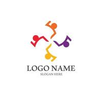 community icon group logo design vector