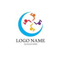 community icon group logo design vector