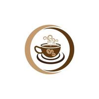 Coffee cup logo template vector