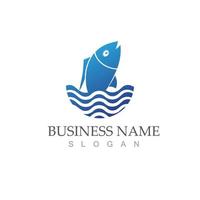 Fish logo template creative vector