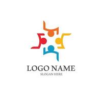 community icon group logo design vector