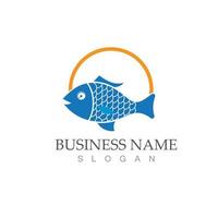 Fish logo template creative vector