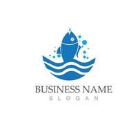 Fish logo template creative vector