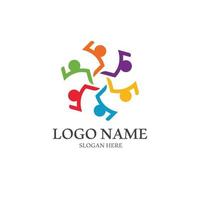 community icon group logo design vector