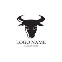 icono de vector de logotipo de cabeza de toro