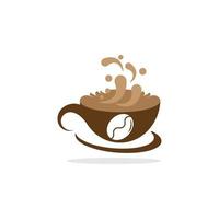 Coffee cup logo template vector