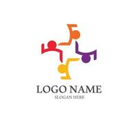 community icon group logo design vector