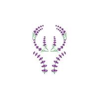 Fresh lavender flower logo vector