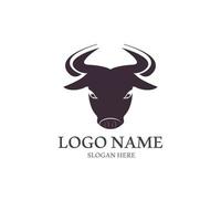 icono de vector de logotipo de cabeza de toro