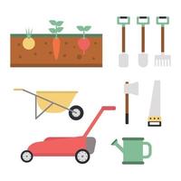 Flat Gardening Drawings vector