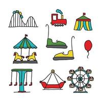 Funfair Doodled Collection vector