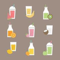 Flat Colorful Smoothies vector