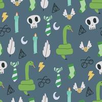 Slytherin Green Pattern vector