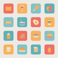 Food App Icons Set vector