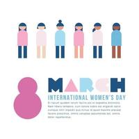 Geometric International Women's Day Illustration vector