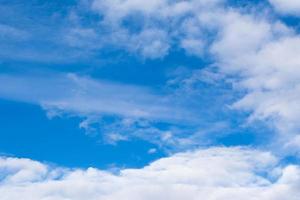 Blue sky with white cloud photo