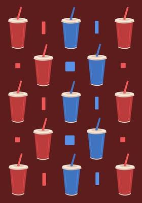 Soda cup vector wallpaper for graphic design and decorative element